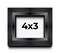 4x3 Minimalist Shadow Box Black Picture Frame - UV Acrylic, Backing, Hanging Hardware